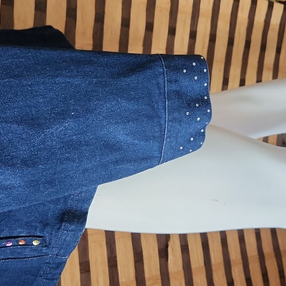 Custom made angel wing jean jacket - Picture 6 of 11